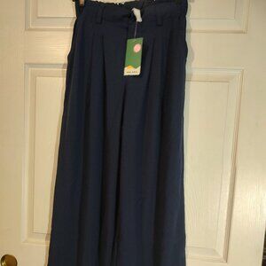 Halara Pants Womens Medium Dark Blue High Rise Wide Leg Pant New